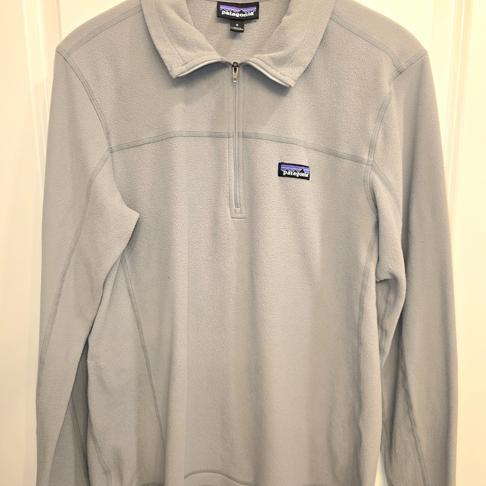 Patagonia Micro D 1/4 Zip Fleece Pullover - Women's Small - Forge Grey
